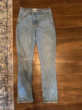 Abercrombie & Fitch Light Blue 90s Slim Straight Curve Love Jeans
